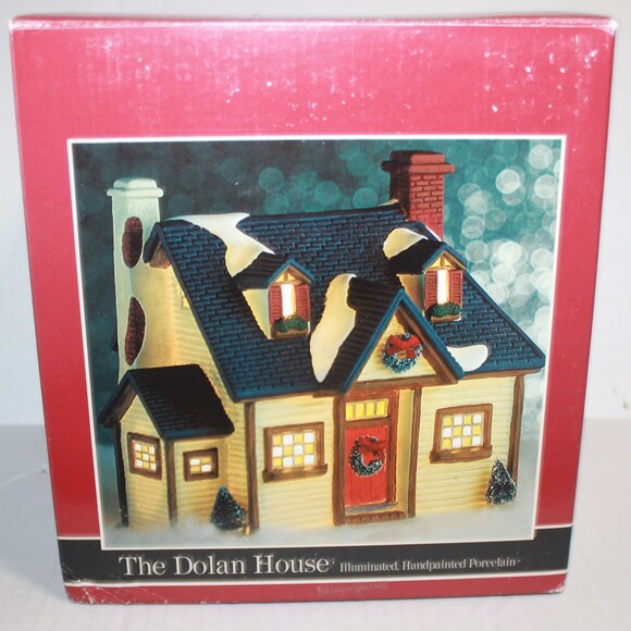 St. Nicholas Square The Dolan House Porcelain Christmas Village House - Picture 1 of 11